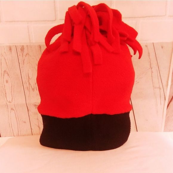 Chicago Bulls Logo Cap Flannel Red and Black - Picture 2 of 4